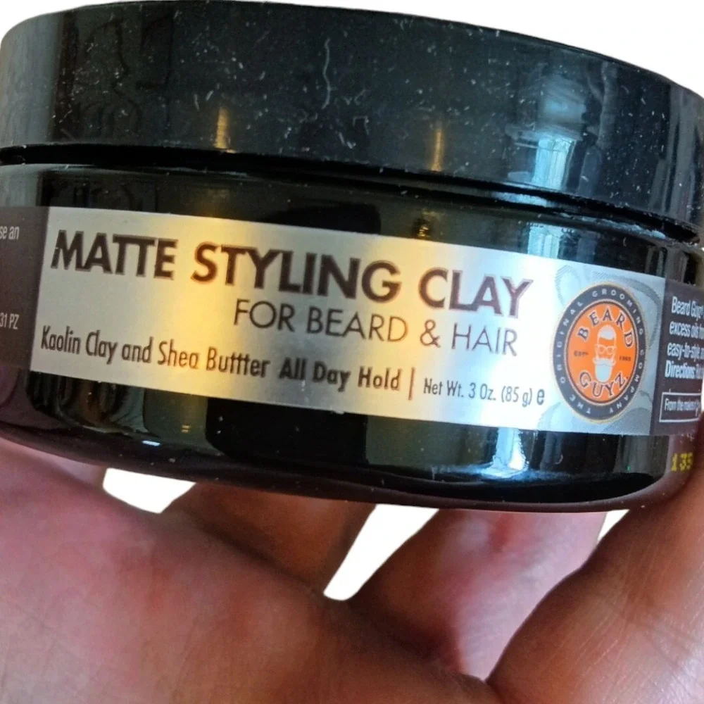 Beard Guyz Moldable Matte Styling‎ Clay For All Day Hold Hair Kaolin 3 oz New